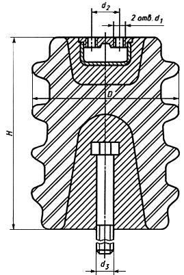 ГОСТ 19797-85 Изоляторы керамические опорные на напряжение свыше 1000 В для работы в помещении. Типы, основные параметры и размеры (с Изменениями N 1, 2)